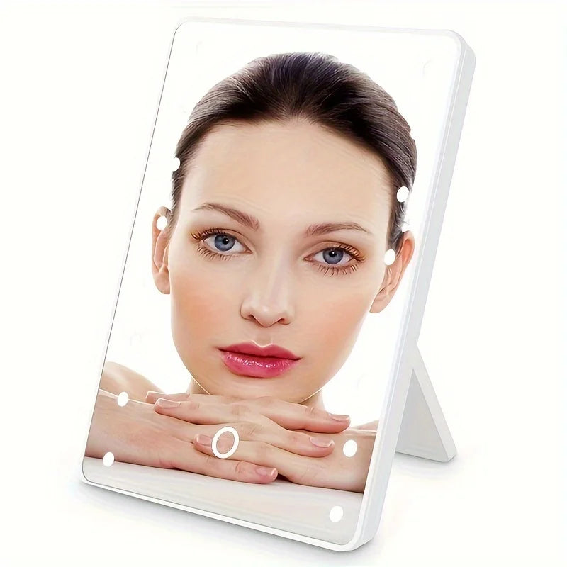 Makeup Mirror With 16 Leds Cosmetic Mirror With Touch Dimmer Switch Usb Or Battery Operated Stand For Tabletop Bathroom Travel