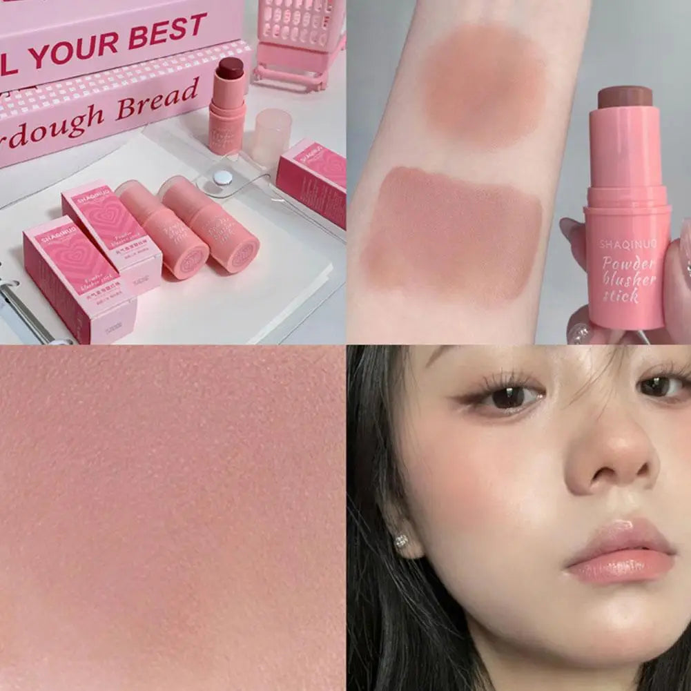 Blush Stick Creamy Cheek Color for Natural Plumpness Hydrating Swell Tone Blusher for Fair Skin Easy-Blend Makeup Stick