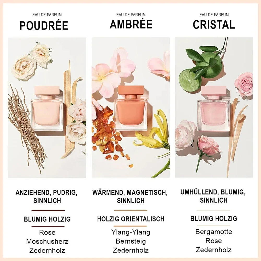 90ml Women Perfume Long Lasting Woody Floral Eau De Parfum EDP Pure Musk Extract Women's Everyday Essential Perfume Gift
