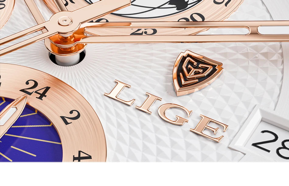 LIGE Top Brand Luxury Watch for Men Business Casual Men's Watches Wristwatch Man Quartz Chronograph Waterproof Watches Clock New