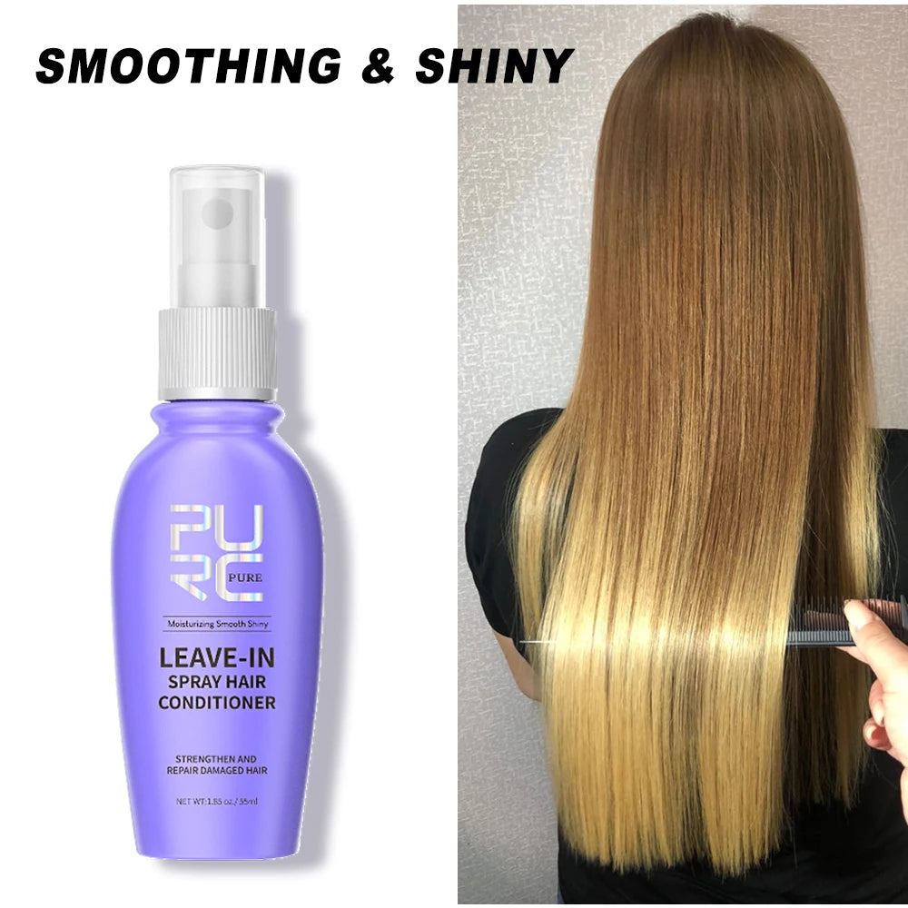 Leave-in Conditioner Coconut Oil Smoothing Spray Anti Frizz Moisturizing Hair Mask Dry Damage Treatment Cream Hair Care PURC