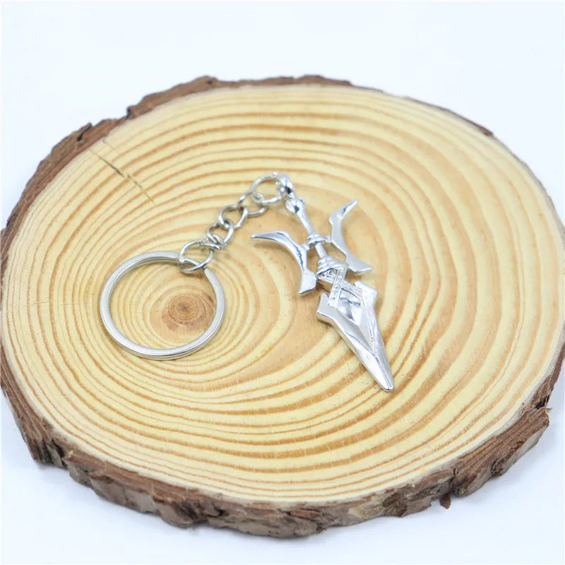 Punk Jewelry Halberd Necklaces for Men Boys Girl Goth Cross Choker Trinket Statement Necklaces&Pendants Key Chain Neck Charms