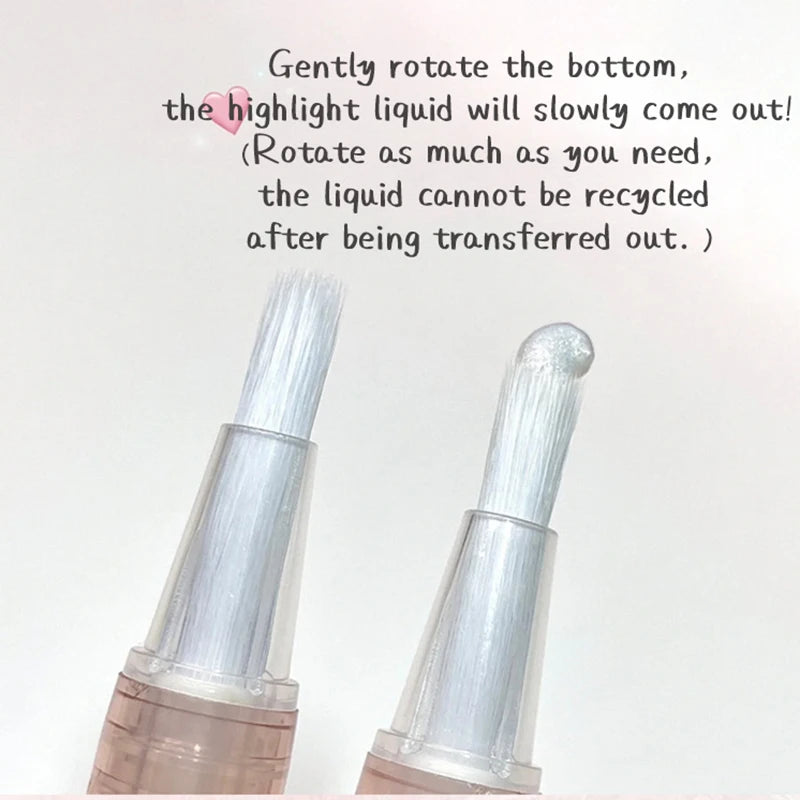 Waterproof Shiny Diamond Highlight Pen Eye Makeup Highlighter Long Lasting Pearl White Brighten Silkworm Shadow Liquid Highlight