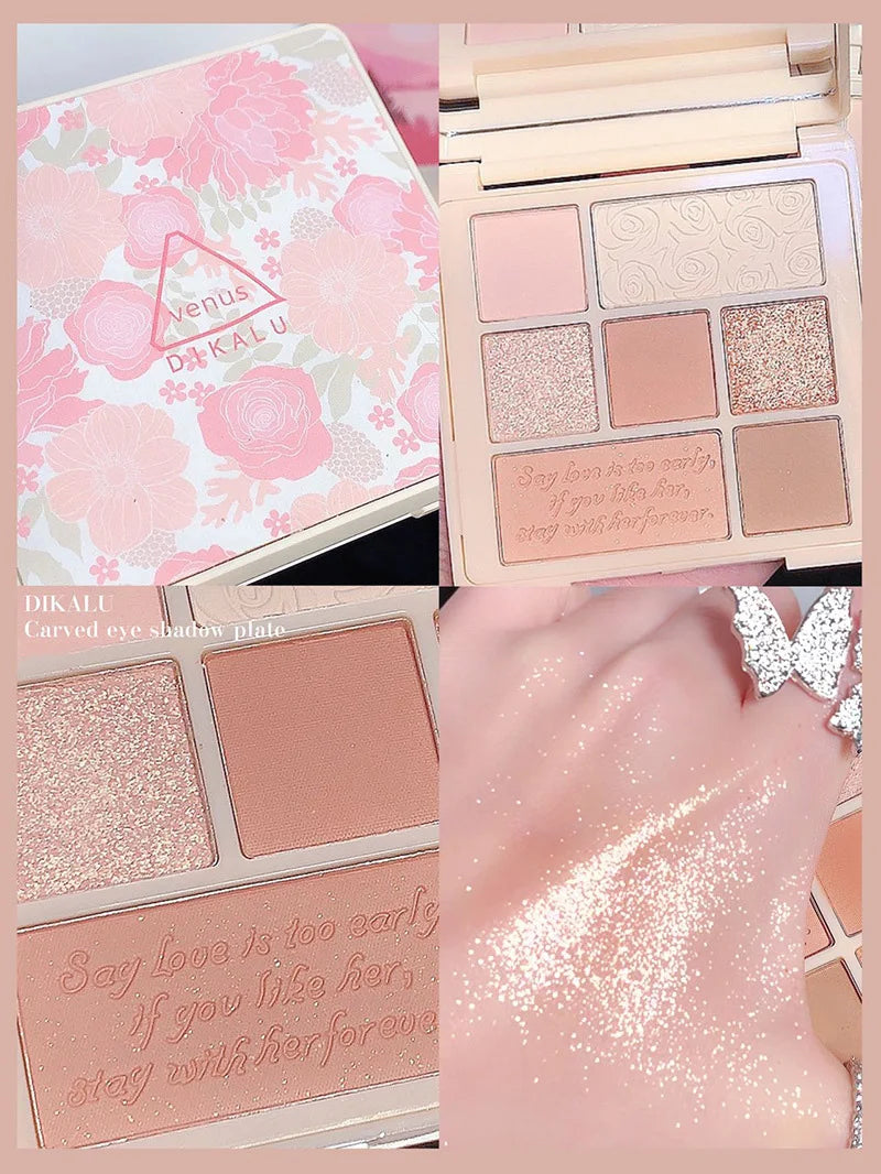 Cement Grey Black Eye Shadow Palette Makeup Eyes Glitter Contour Pigments Palette Pearly Shimmer Fashion Korean Shadow Makeup