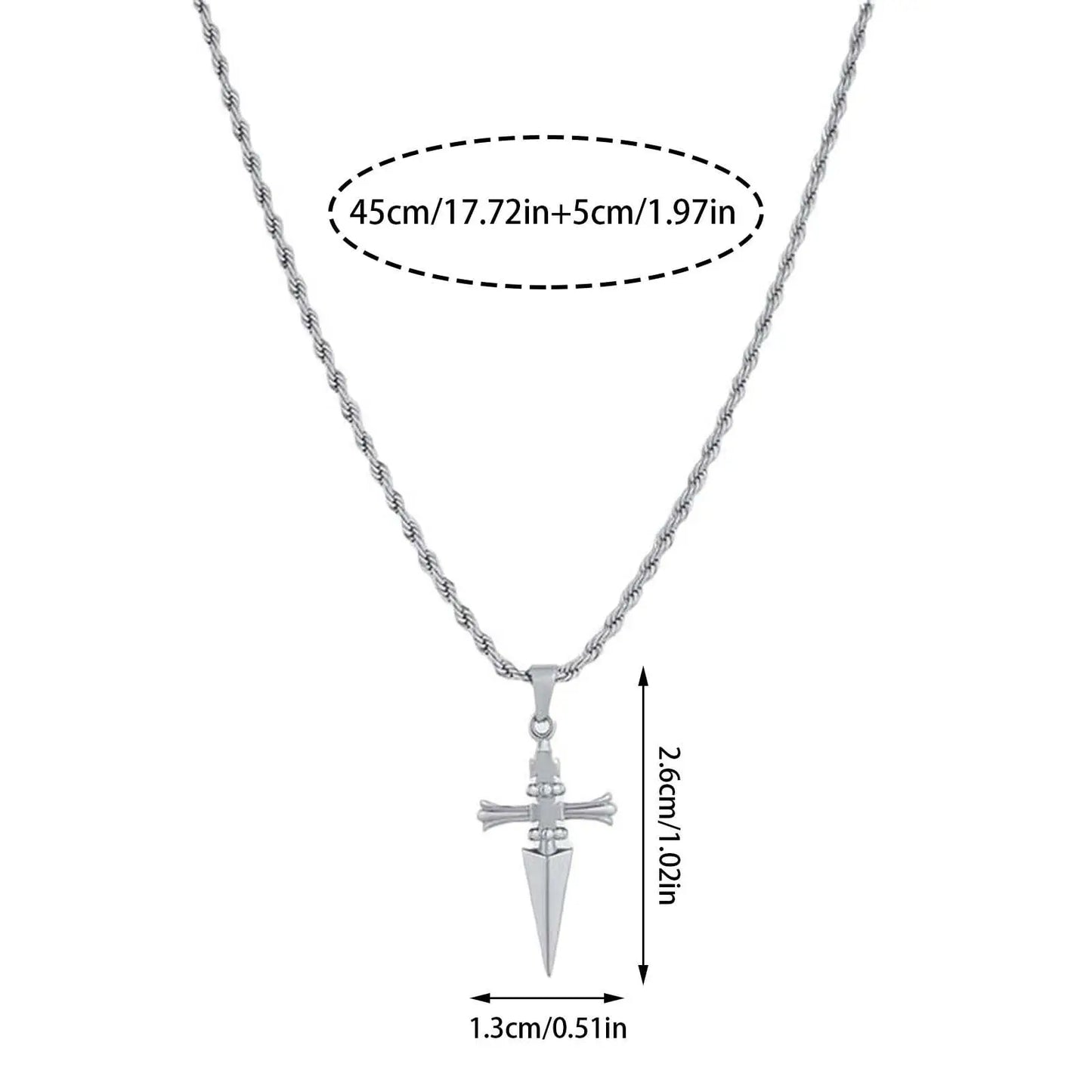 Anime Necklace for Men Judgement Chain Necklace H-X-H Pendant Men's Jewelry Cross Necklace Vintage Handmade Gift for Anime Lover