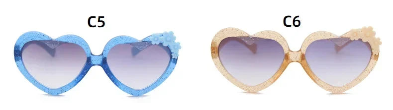 Girls Boys Cute Cartoon Flower Sunglasses Outdoor Sun Protection Children Lovely Vintage Glasses Protection Classic Kids Eyewear