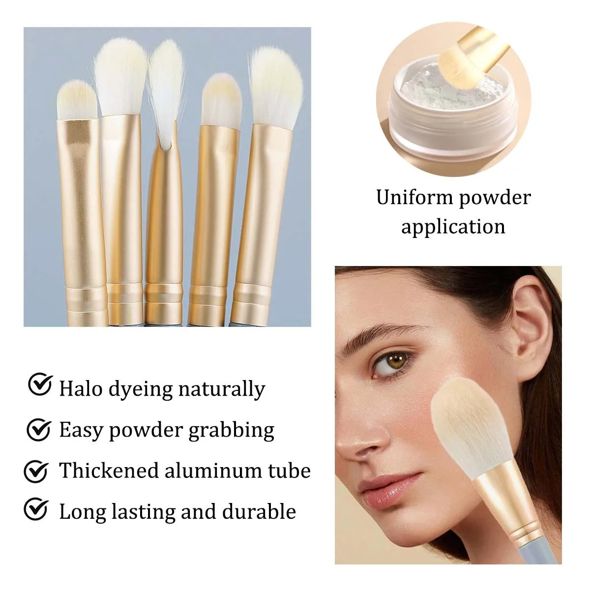10 Pieces Of Makeup Brush Set, Full Set Of Soft Hair Makeup Powder Brush, Eye Shadow Brush, Beginner's Beauty Tools