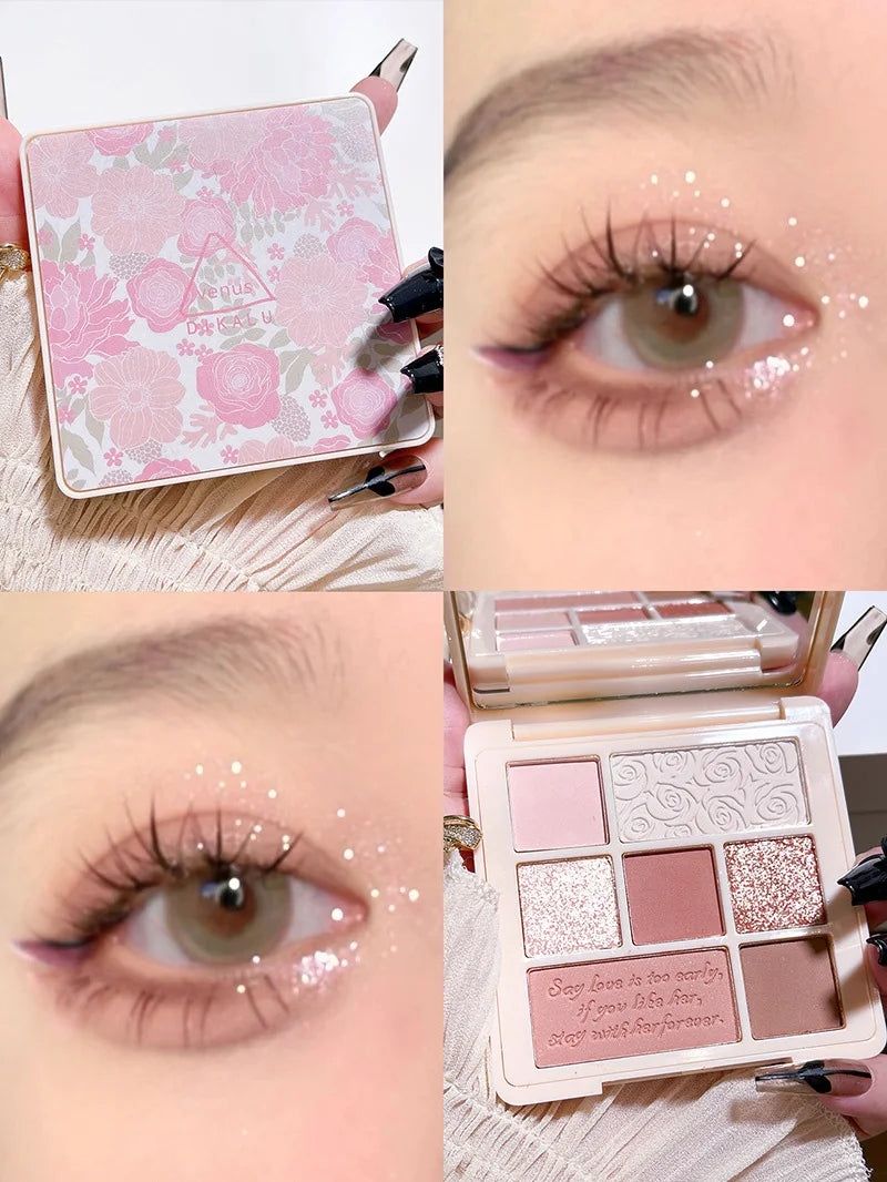 Cement Grey Black Eye Shadow Palette Makeup Eyes Glitter Contour Pigments Palette Pearly Shimmer Fashion Korean Shadow Makeup