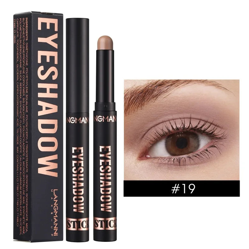 1PC Waterproof Pearlescent Eyeshadow Pencil Stick 16 Colors Lasting Glitter Shimmer Eye Shadow Highlighter Pen Eyes Makeup Tools