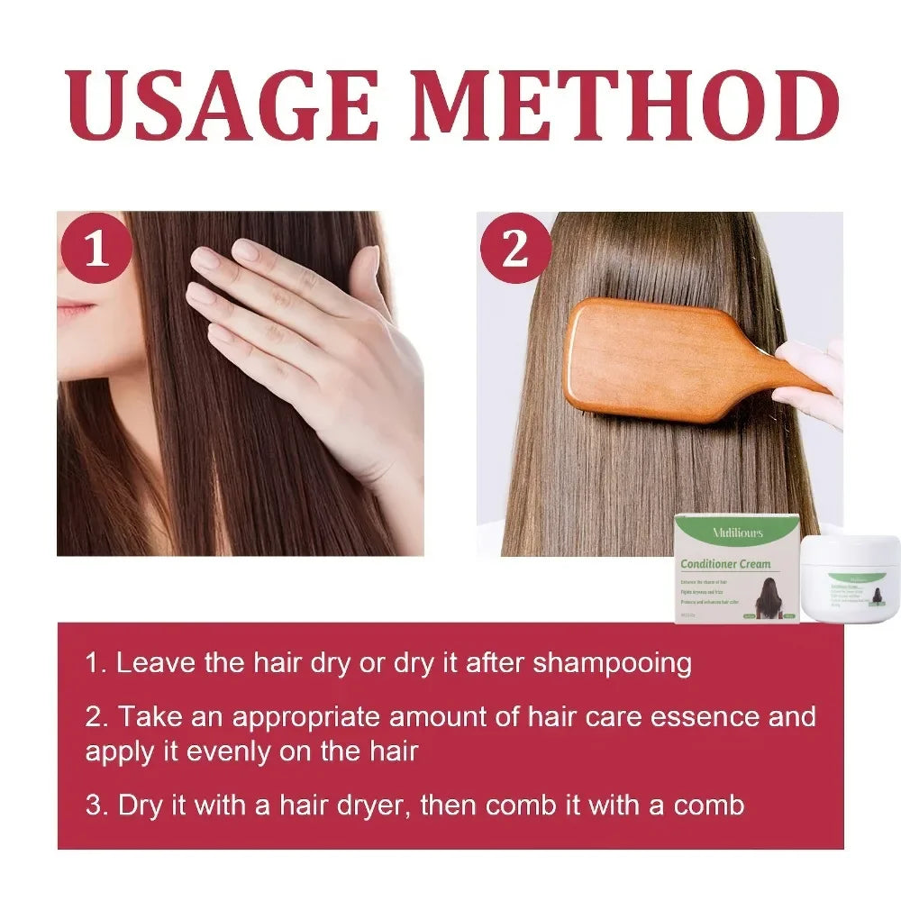 Muliliours Leave-In Hair Conditioner Deep Moisturizing with Strong Strands Natural Ingredients for All Hair Types Gentle Care