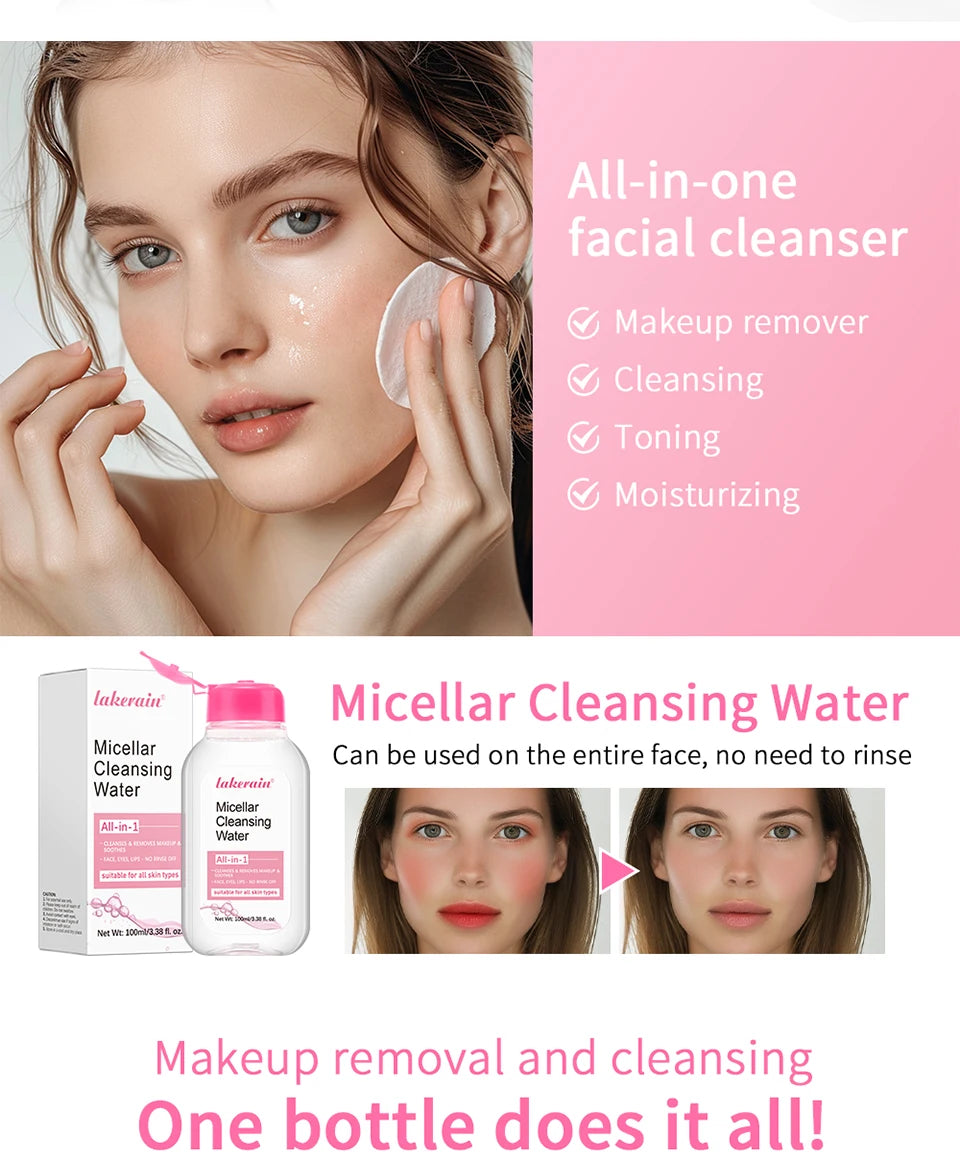 100ml Garnier Micellar Water Hydrating Facial Cleanser Deep Makeup Remover Cleaning Water Refresh Hydrate Cleansing Skin
