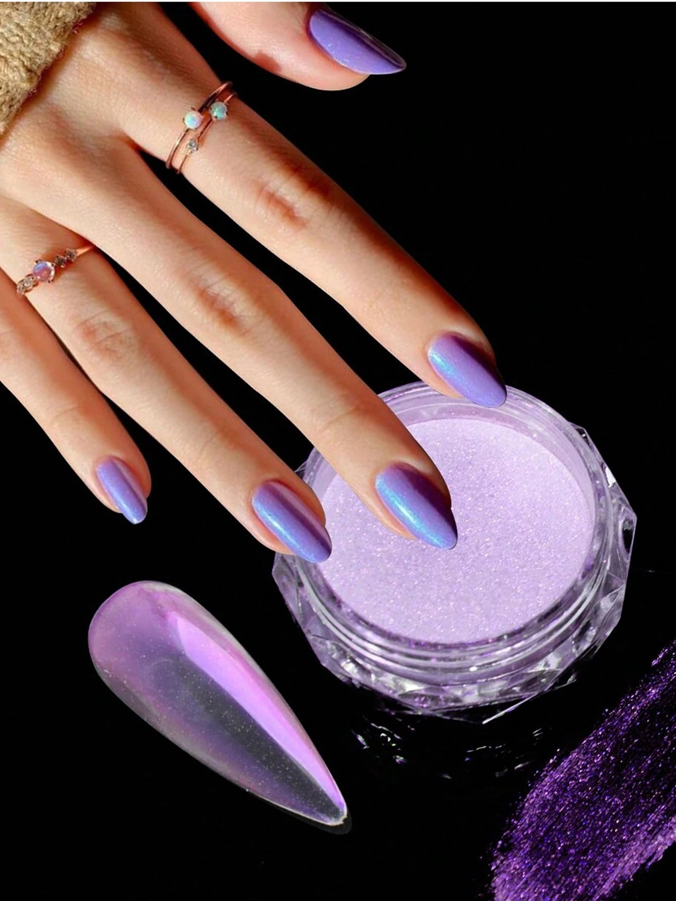 1 G 1 PCS Nail powder Nail Pigment Holographic Mirrorlridescent Mermaid Rubbing DustGlitter Gel Polish ManicureDecoration