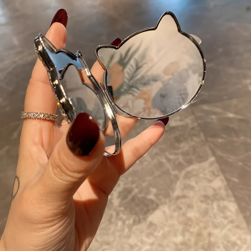 Makeup Mirror Luxury Diamond Portable Pocket Compact Mirror Women's Gifts Handheld Cosmetic Mirror with Magnification