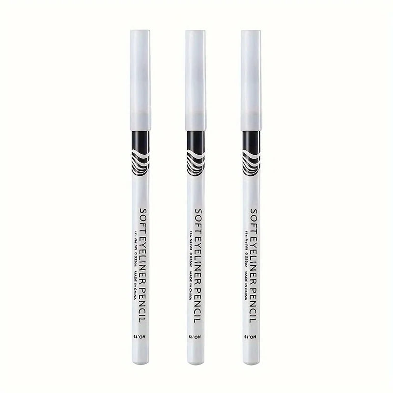 3PCS Waterproof White Eyeliner. Long Lasting, Smooth, Easy Wear. Eyes Brightener. Ideal for Music Festivals