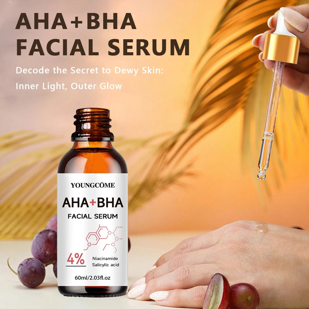Exfoliating Face Peel Serum AHA + BHA Facial Skin Care Anti-aging Wrinkle Moisturizing Whitening Firming Skin Essence Shrink Po