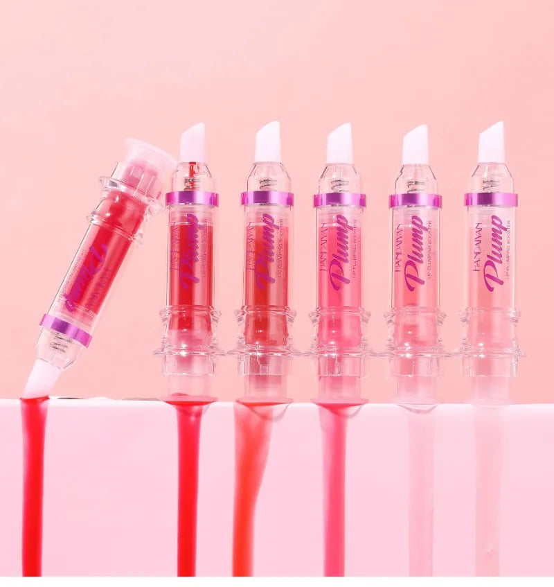 Lip Plumping Booster Lasting Sexy Plumper Glitter Red Nude Lipstick Liquid Waterproof Moisturize Oil Lipgloss Makeup Lip Care