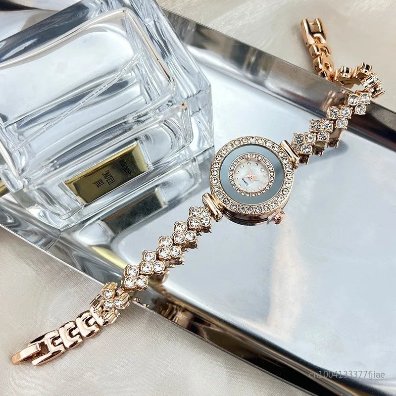 Luxury Rhinestone Women Watches Fashion Roma Dial Bracelet Wrist Watch Jewelry Relogio Feminino Relojs Para Mujer New 2025