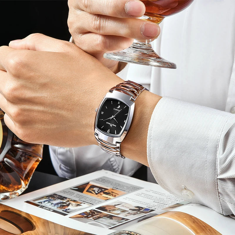 Luxury Watch For Men Business Fashion Quartz Wristwatches Classic Stainless Steel Waterproof Male Date Clock Relogios Masculino