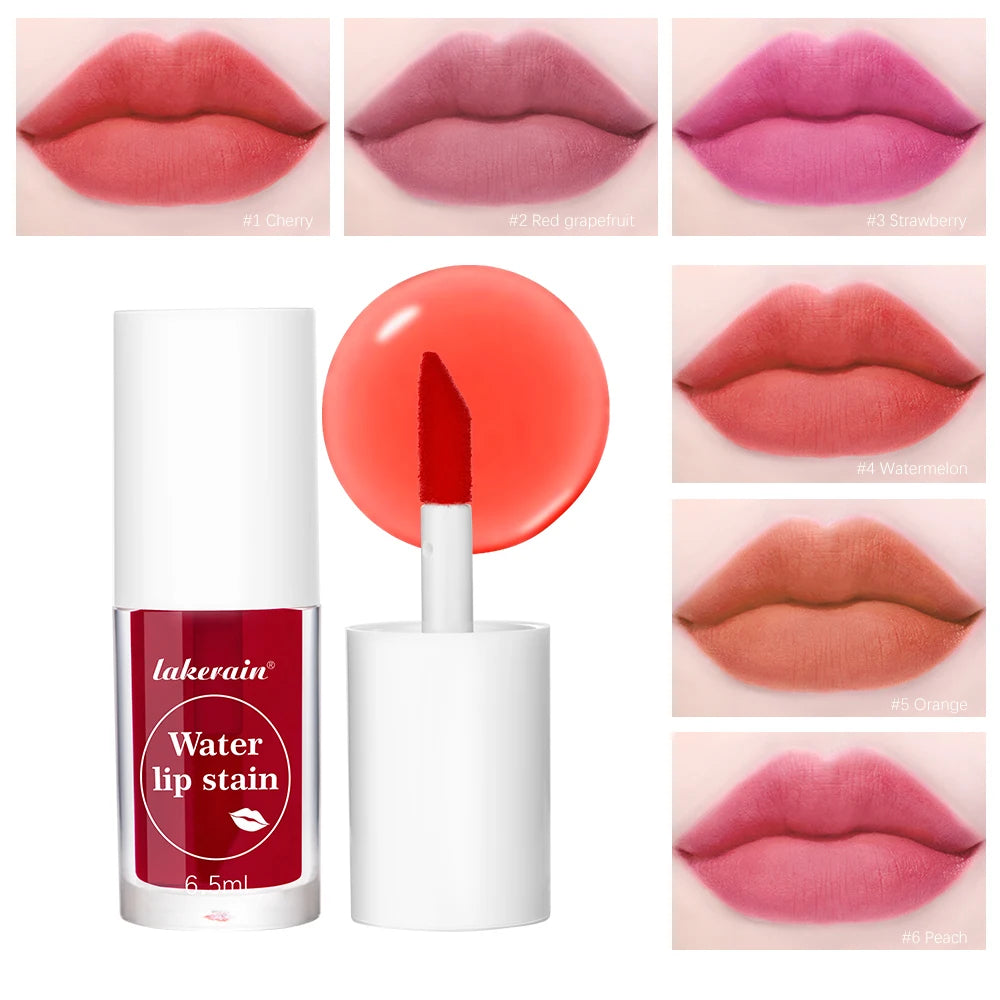 Fruity Water Lip Tin Lip Gloss Moisturizing Lip Glaze Long Lasting Lip Ink Face Lip Dual Purpose Liquid Lipstick Cosmetic Makeup