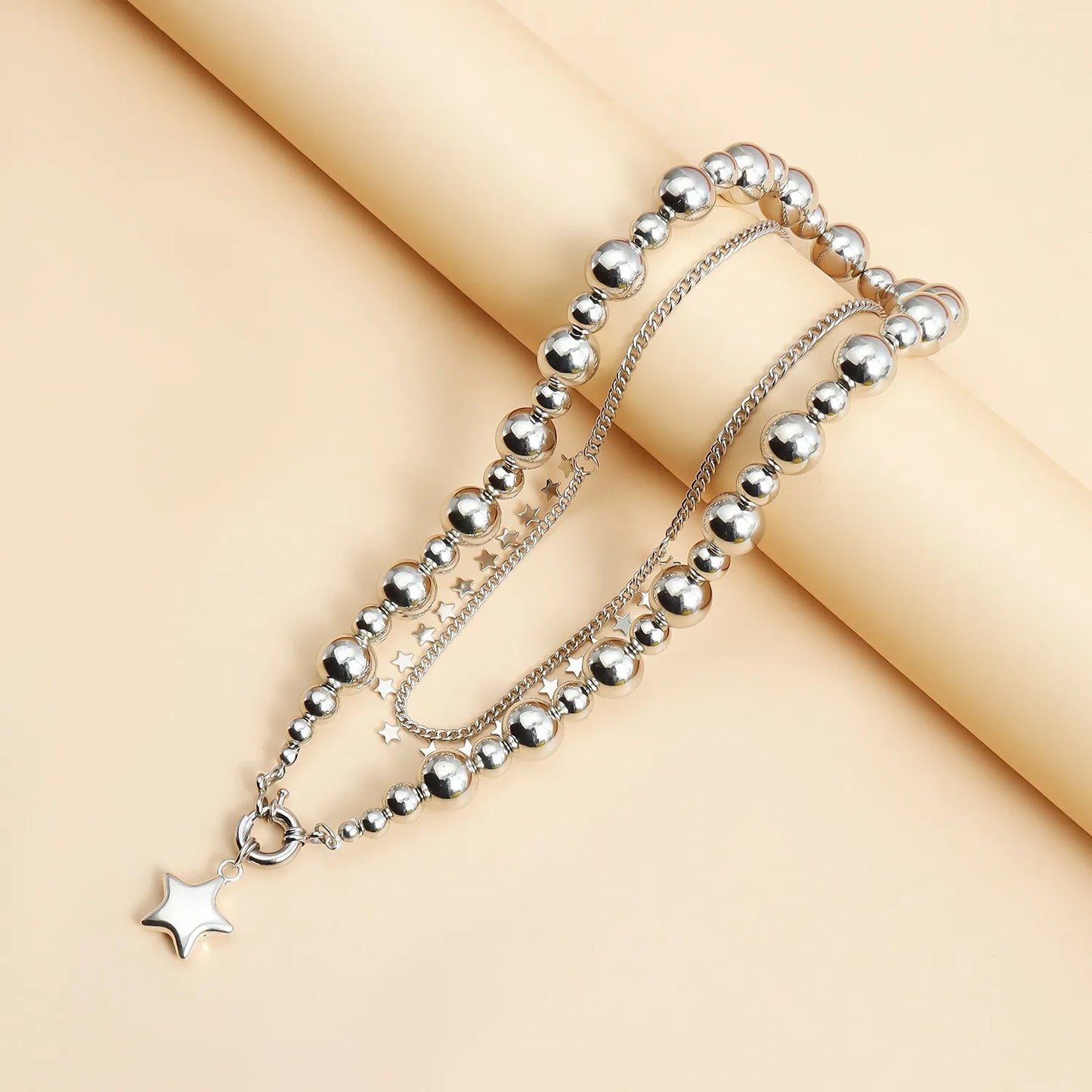 Y2k Choker Necklaces Heart Pendant Chain Jewellery Women Glass Multilayer Neck Collier Femme Cadenas Para Mujer for Girls Women