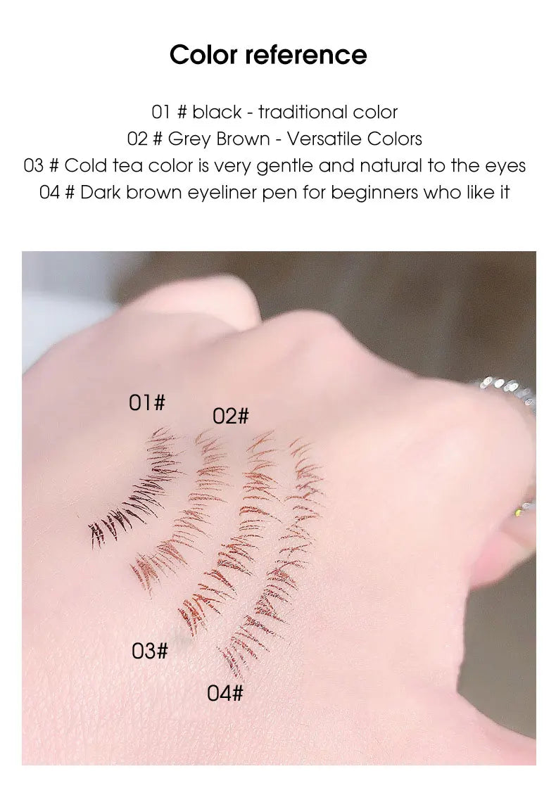 Eyeliner liquid pen is smooth, fast drying, waterproof, durable, not easy to smudge, and very thin eyeliner pen