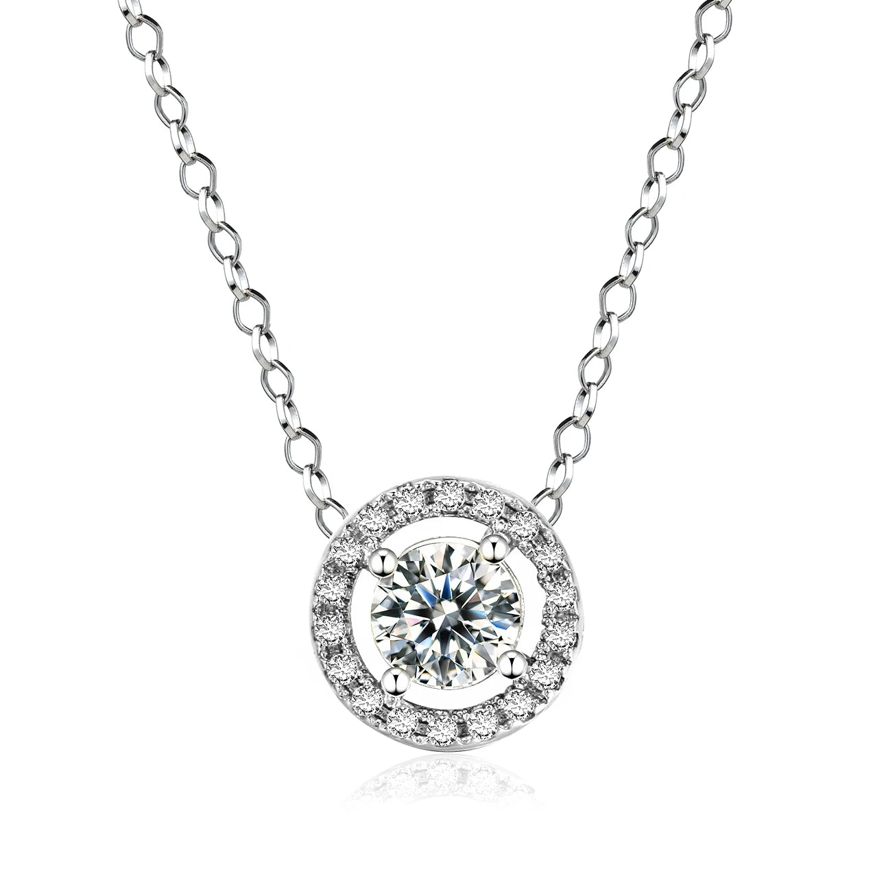 Wedding Round Pendant Necklaces For Women Engagement Female Jewelry Women's Choker Chain On The Neck Shiny Jewellry N095-M