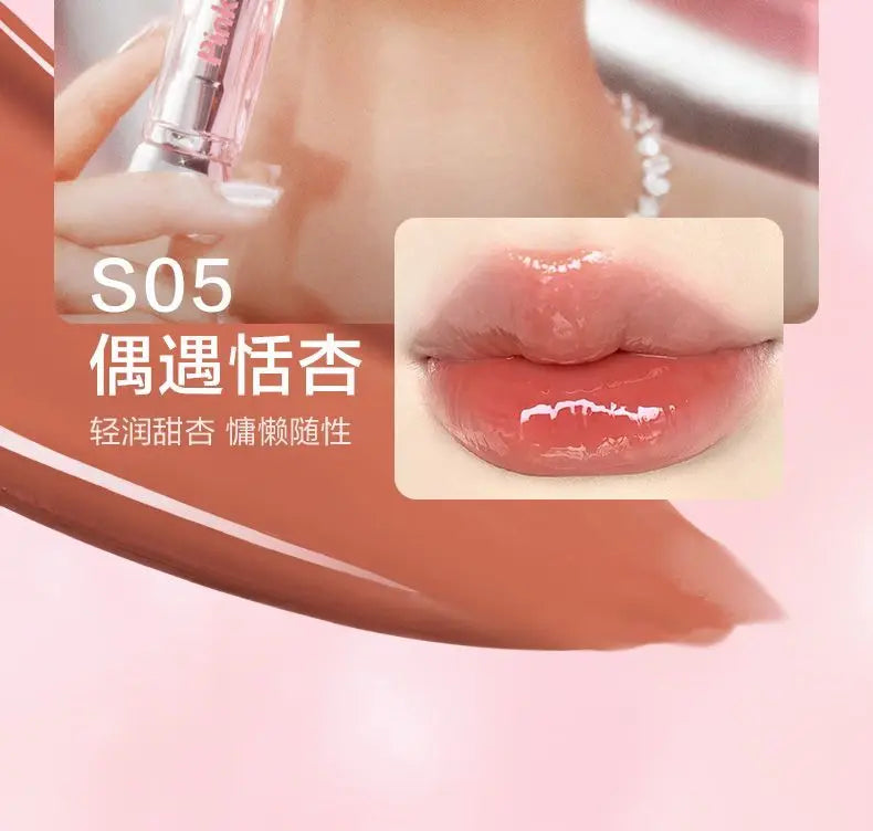 Pink Bear Water Essence Solid Lipgloss Moisturizing Mirror Lip Glaze LipSugar Light Lipstick Light Sensation Beauty Makeup