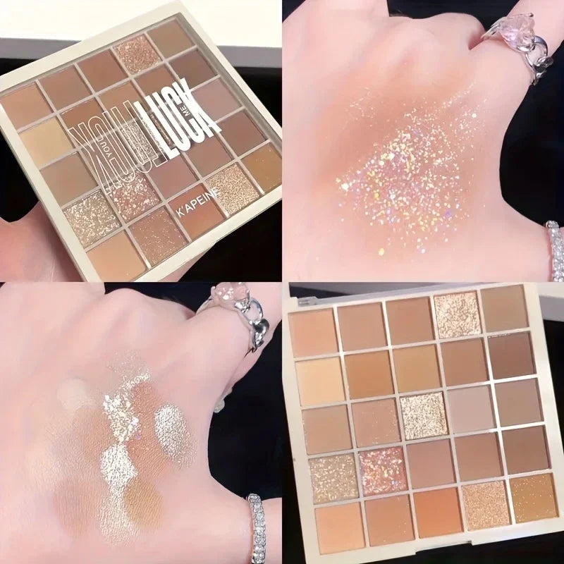 25 Color eye shadow Palette - Matte and glossy finish, waterproof, earth tones, create amazing eye makeup