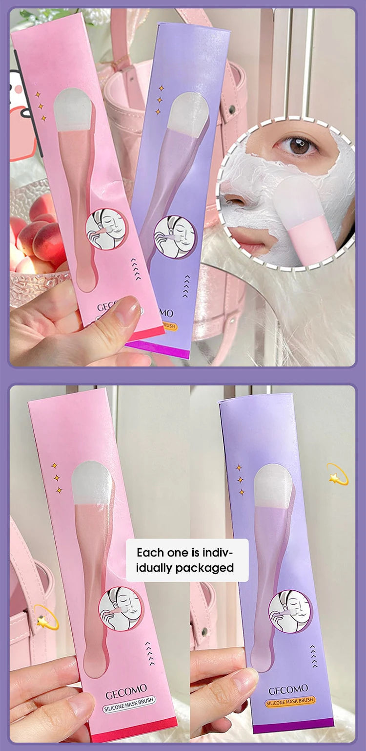 Double head silicone facial mask brush face cleaning scraper daub type mud film special brush beauty tool
