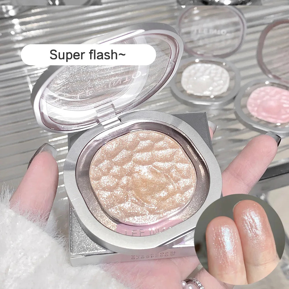 Highlighting Powder Pearlescent Fine Mashed Soft Texture LEEINTO Non-flying Powder Brightening Long-lasting Highlighter Palette