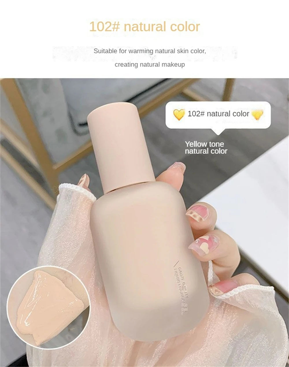 Liquid Foundation High Coverage Makeup Base Lasting Concealer BB Cream Waterproof Oil-Control Face Foundation Makeup Cosmetics