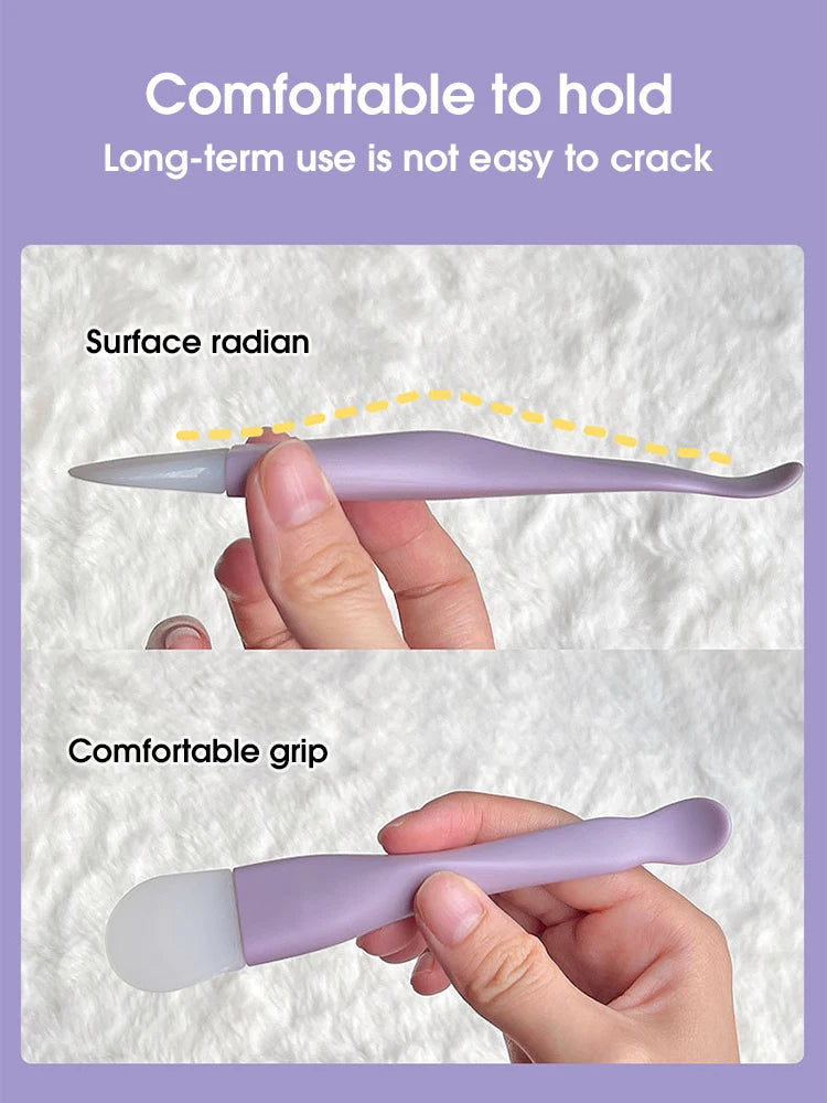 Double head silicone facial mask brush face cleaning scraper daub type mud film special brush beauty tool