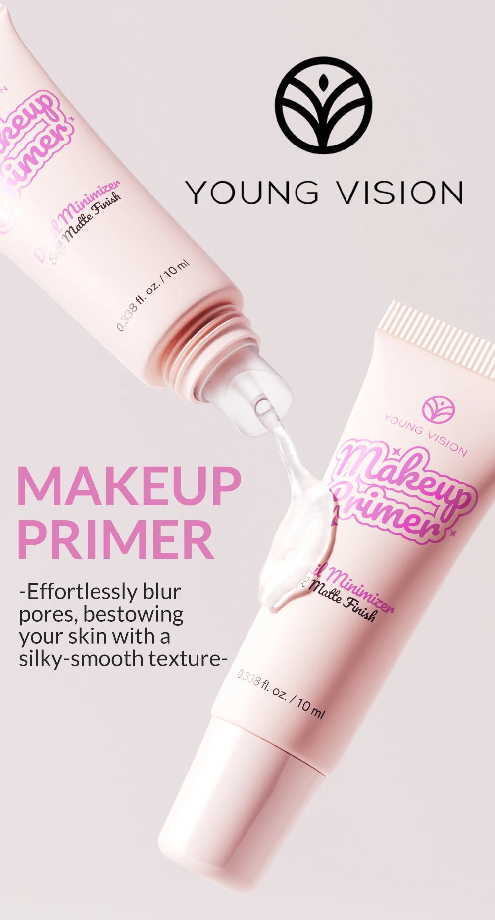 Pore-Blurring Makeup Primer Lightweight, Oil-Control Pre-Makeup Base Long-Lasting, Hydrating, and Smoothing Primer for Invisible