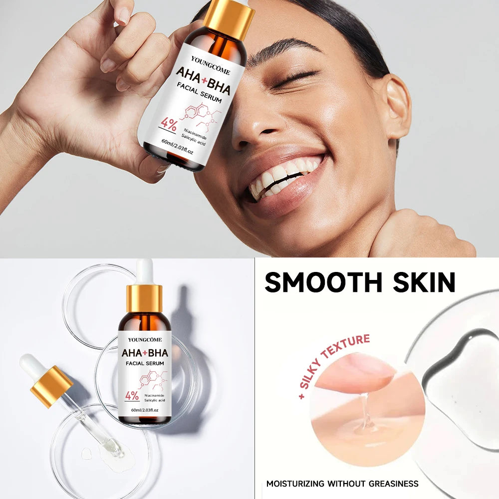 Exfoliating Face Peel Serum AHA + BHA Facial Skin Care Anti-aging Wrinkle Moisturizing Whitening Firming Skin Essence Shrink Po