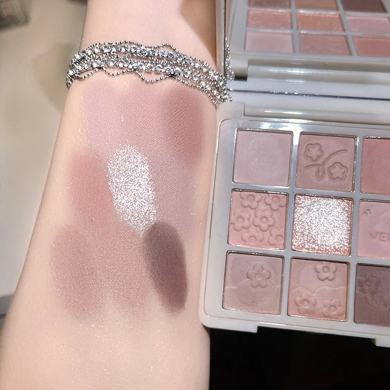 Cement Grey Black Eye Shadow Palette Makeup Eyes Glitter Contour Pigments Palette Pearly Shimmer Fashion Korean Shadow Makeup