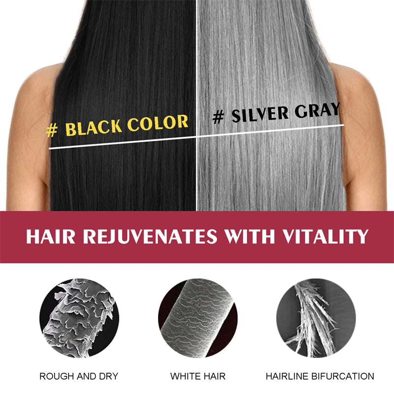 100ml Silvery Gray Hair Color Shampoo Gentle Herbal Moisturizing Cleansing & Nourishing Hair Care Oil Control Dye Shampoo
