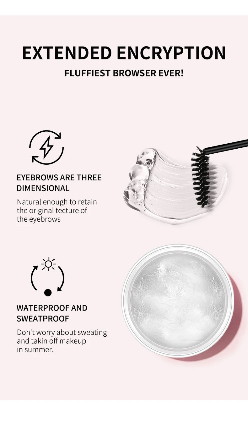 Eyebrow Styling Gel 3D Feathery Wild Brow Wax Waterproof Long Lasting Easy To Wear Shaping Eyebrows Makeup Sculpt Soap Cosmetics