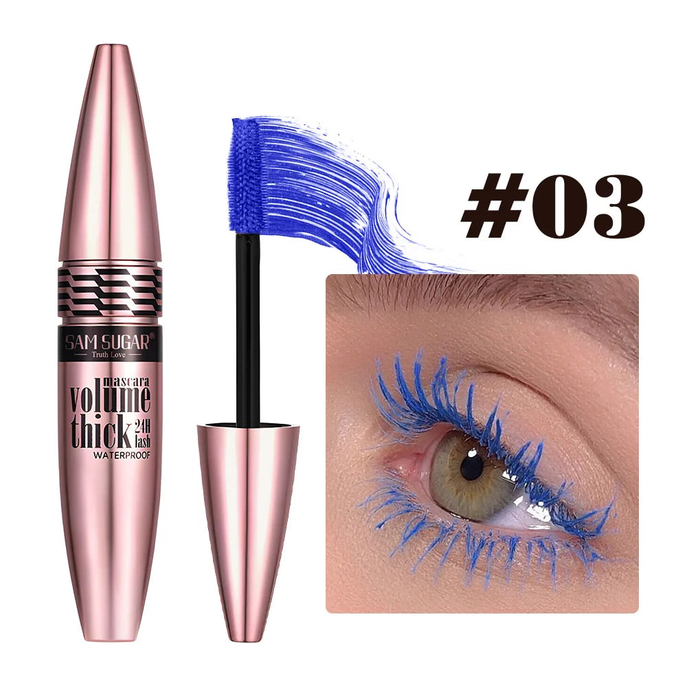 Waterproof Colorful Mascara For Women Long Lasting Volumizing Non Clumping Smudge Proof Curling Eyelash Enhancer Beauty Cosmetic