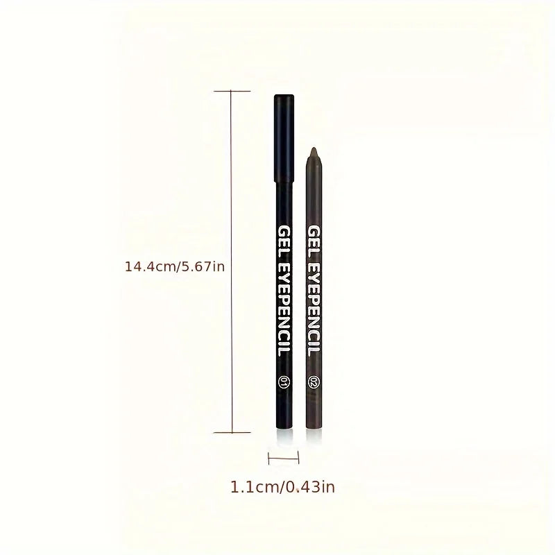 Black Brown Waterproof Eyeliner Pencil Long Lasting Easy To Wear Eye Liner Gel Matte Quick Drying Eyeliner Pen Makeup Cosmetic