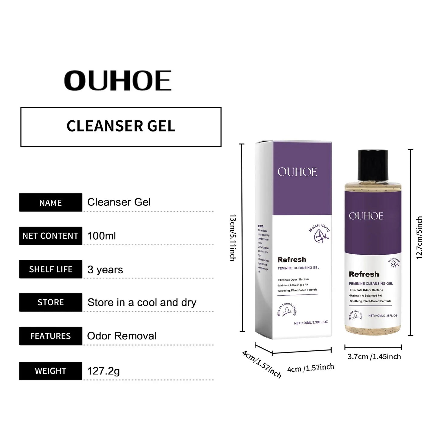 Feminine Wash Gel PH Balanced Long Lasting Moisturizing for Private Part Refreshing Cleansing Prevent Dryness Woman Healthy Care