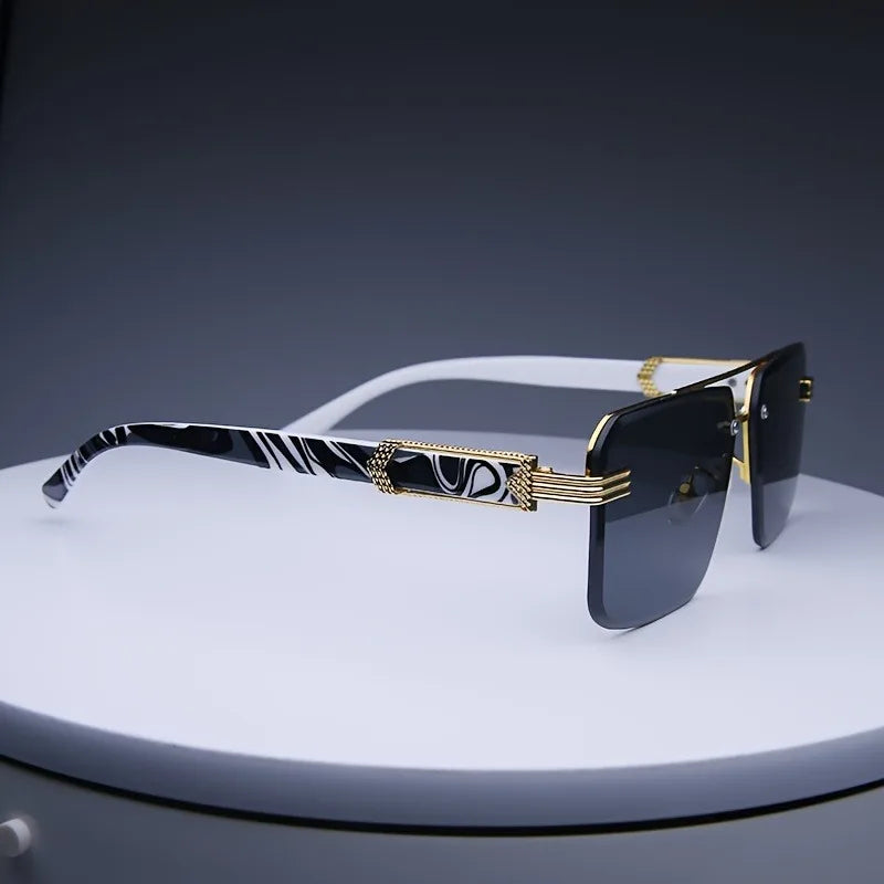 Fashion Rimless Sunglasses Men Populare Frameless Sun Glasses Male Classic Small Square Summer Traveling Shades