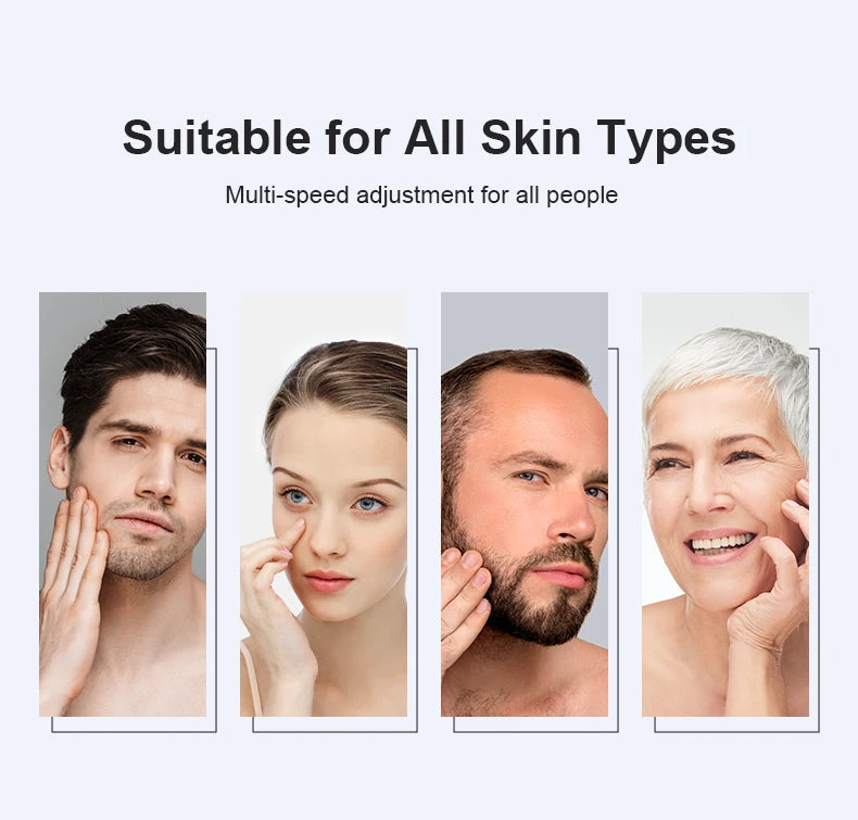 Portable Silicone Waterproof Rechargeable Face Wash Brush, 5 Cleansing Modes, Electric Deep Cleaning for Men & Women