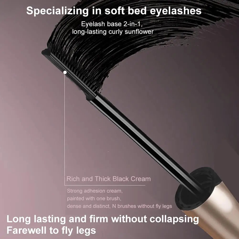 EyeLashes Mascara Waterproof Silk Fiber Mascara Black Long Curling Eyelash Extensions Non-clumping Eyes Makeup Cosmetics