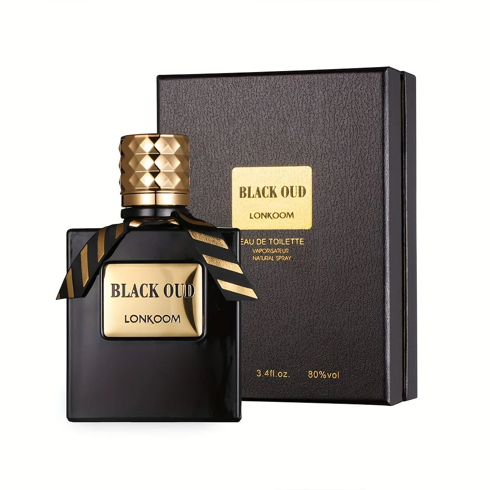 100ml Black Oud Perfume Men's Eau De Toilette Luxury Mysterious Oud Woody Long-Lasting Parfum Fragrance Cologne