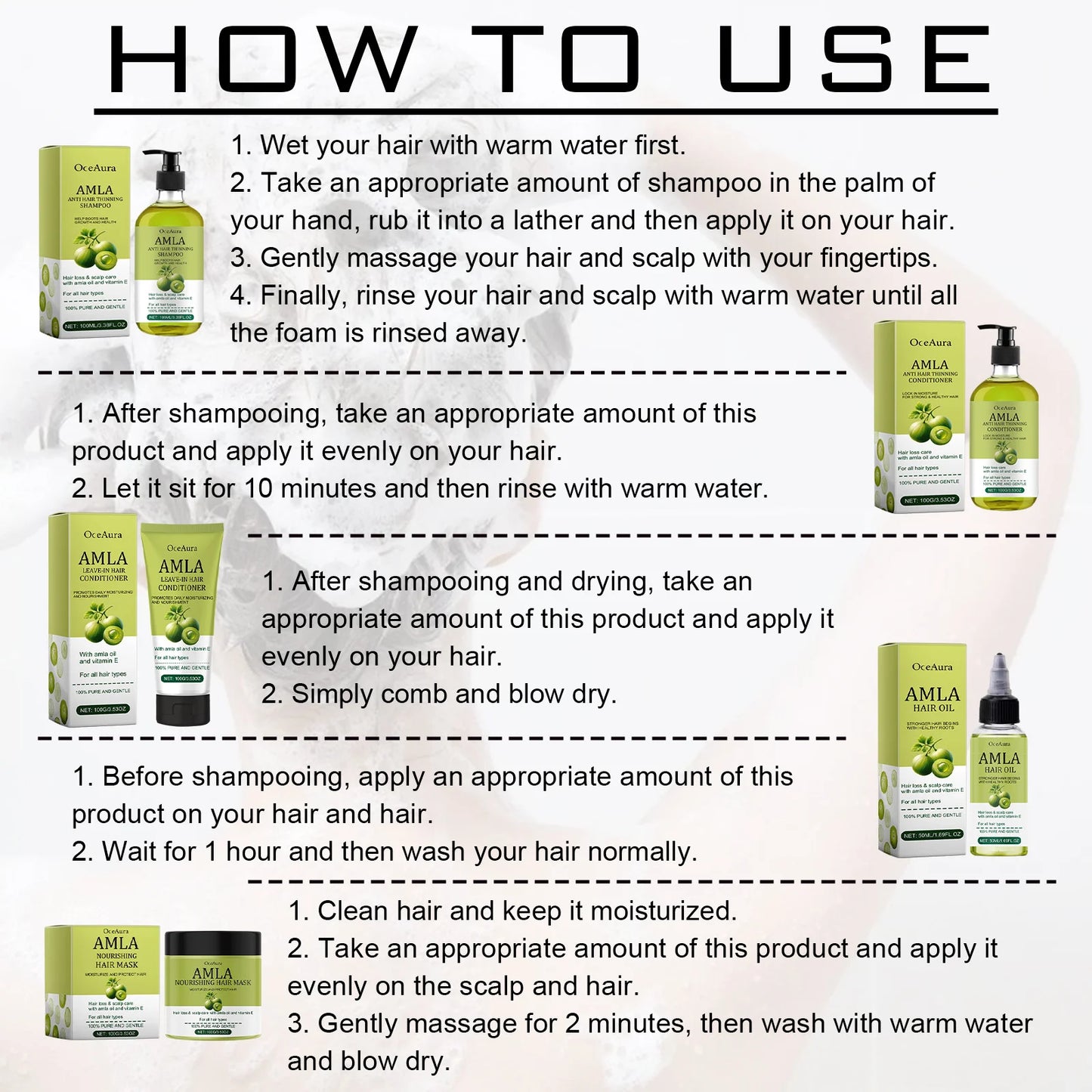 Castor Oil Natural Hair Care Set Nourish Hair Shampoo Conditioner Repair Hot Dyeing Damage Oil Fragrance Shiny Hair Care Mask