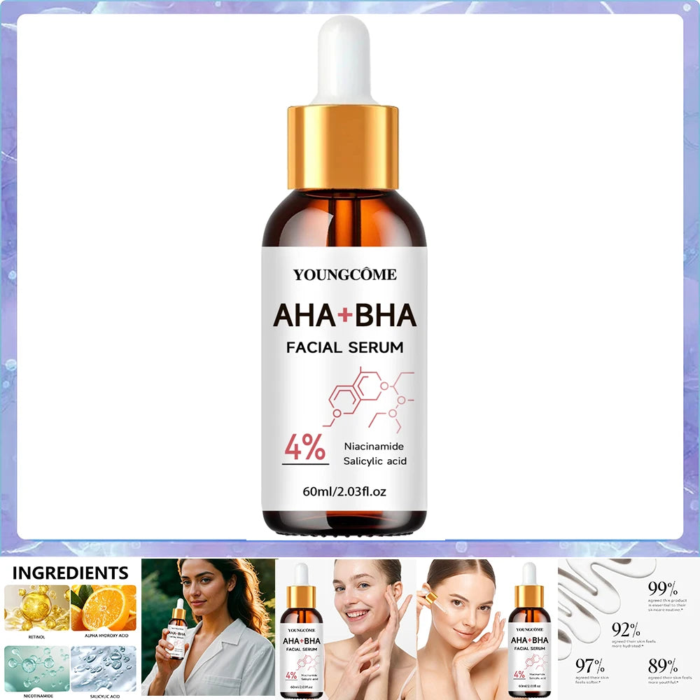 Exfoliating Face Peel Serum AHA + BHA Facial Skin Care Anti-aging Wrinkle Moisturizing Whitening Firming Skin Essence Shrink Po