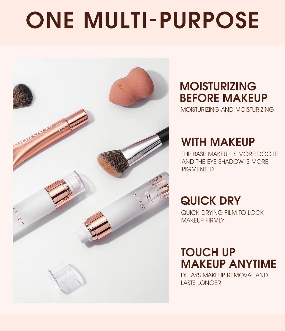 O.TWO.O Setting Spray For Makeup Moisturizing Lasting Makeup Finishing Spray Instant Film Formation Make up Lock Spray