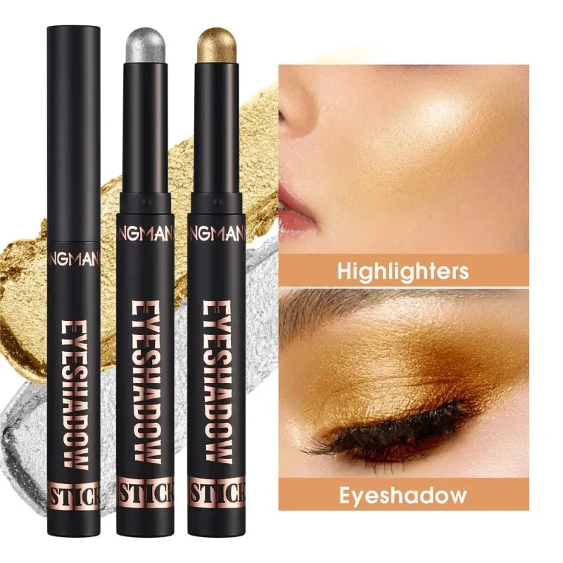 1PC Waterproof Pearlescent Eyeshadow Pencil Stick 16 Colors Lasting Glitter Shimmer Eye Shadow Highlighter Pen Eyes Makeup Tools