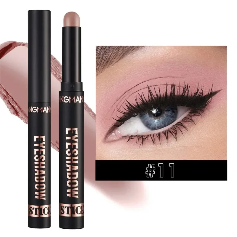 1PC Waterproof Pearlescent Eyeshadow Pencil Stick 16 Colors Lasting Glitter Shimmer Eye Shadow Highlighter Pen Eyes Makeup Tools