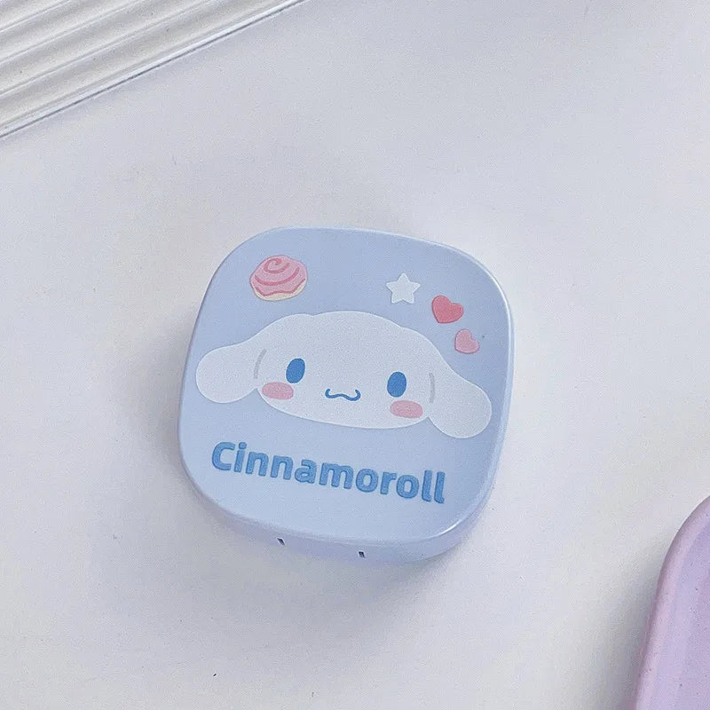 hello kitty color contact lenses Kuromi Sanrio contact cute kawaii eye contacts care box INS portable box with mirror anime